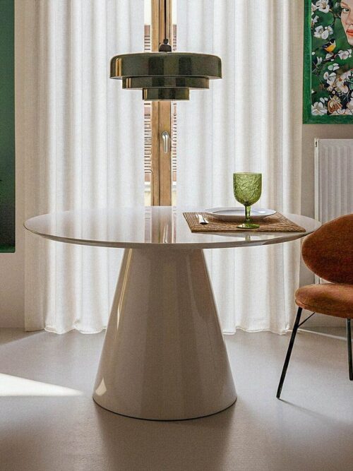 Table à Manger Taupe Ixia 120cm