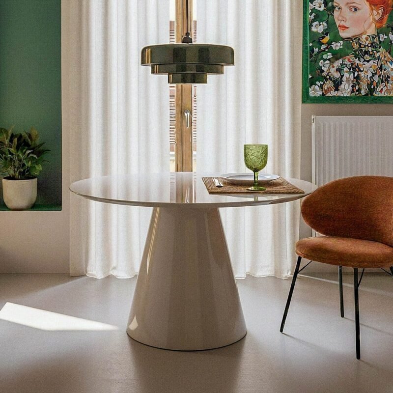 Table à Manger Taupe Ixia 120cm