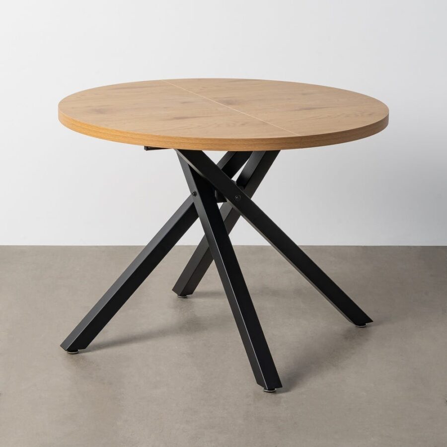 Table à Manger Brun Miel Extensible Ixia 100cm