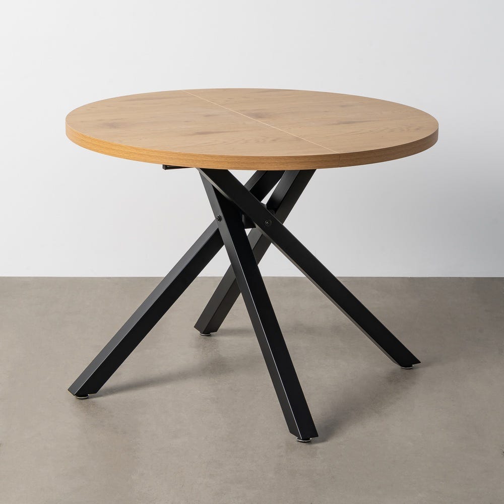Table à Manger Brun Miel Extensible Ixia 100cm