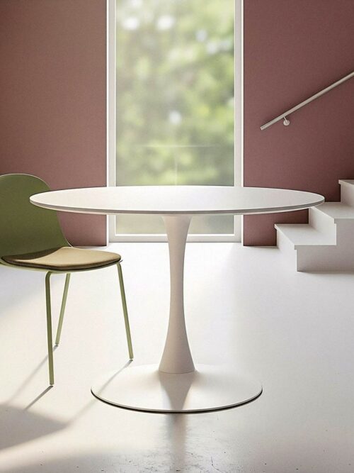 Table à Manger Blanc Ixia 100cm