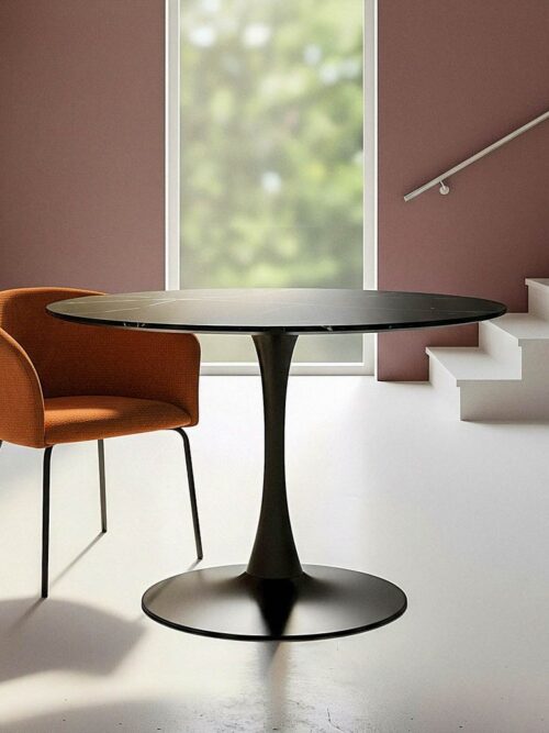 Table à Manger Noir Ixia 100cm