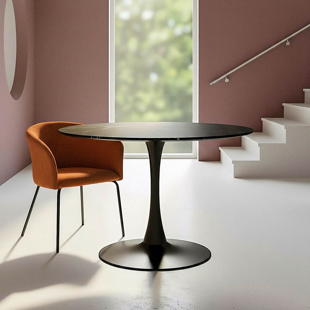 Table à Manger Noir Ixia 100cm