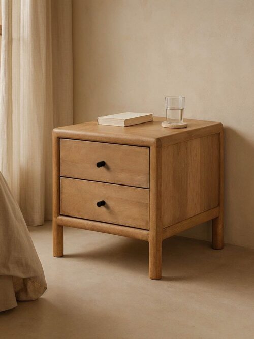 Table De Chevet Massif De Manguier Macarella Ixia 45cm