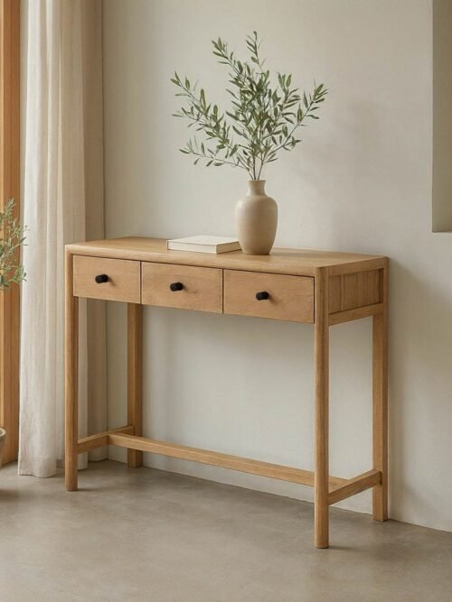 Console Massif De Manguier Brun Miel Ixia 90cm