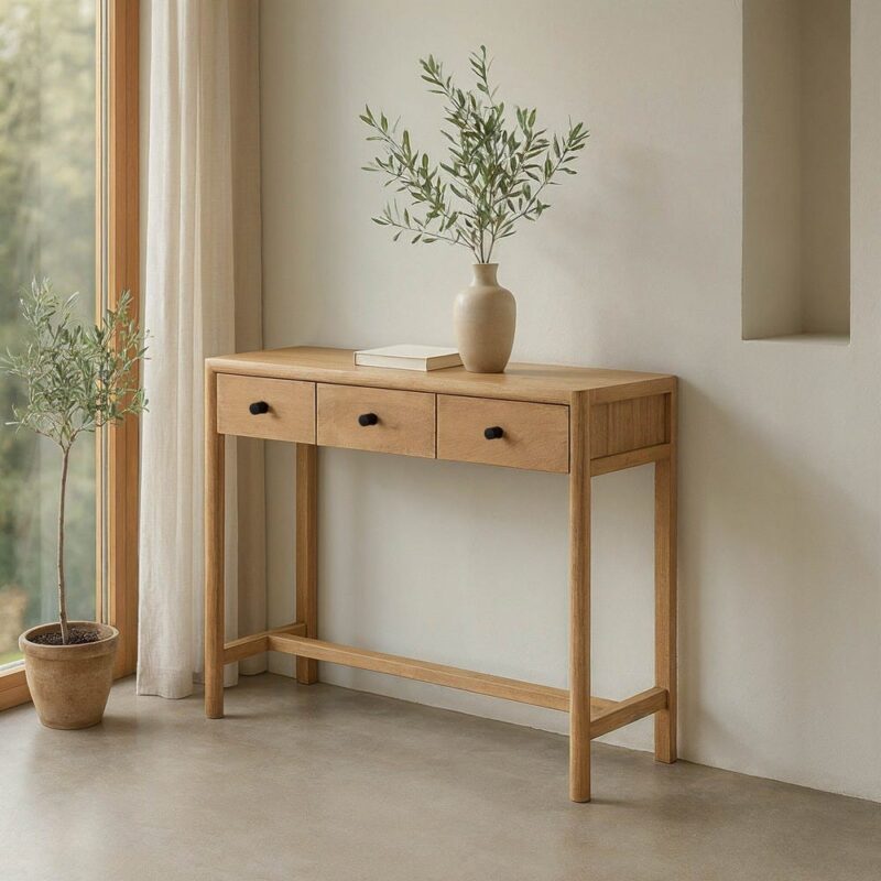 Console Massif De Manguier Brun Miel Ixia 90cm