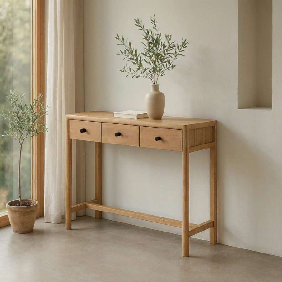 Console Massif De Manguier Brun Miel Ixia 90cm