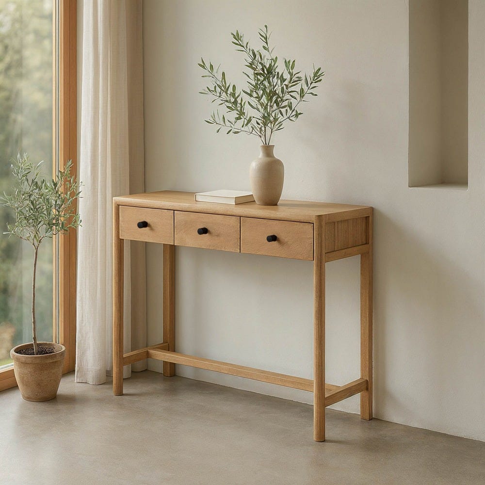 Console Massif De Manguier Brun Miel Ixia 90cm