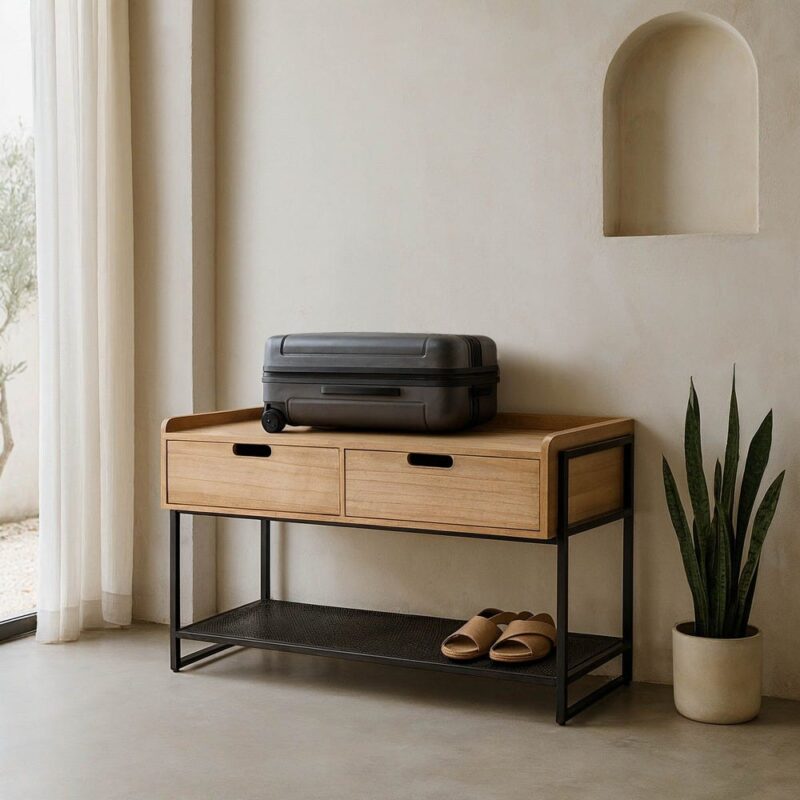Console Métal Rebord Trois Côtés Ixia 100cm