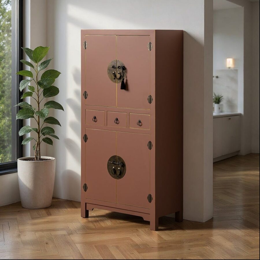 Buffet Vertical Terracotta Liserets Laiton Ixia 131cm