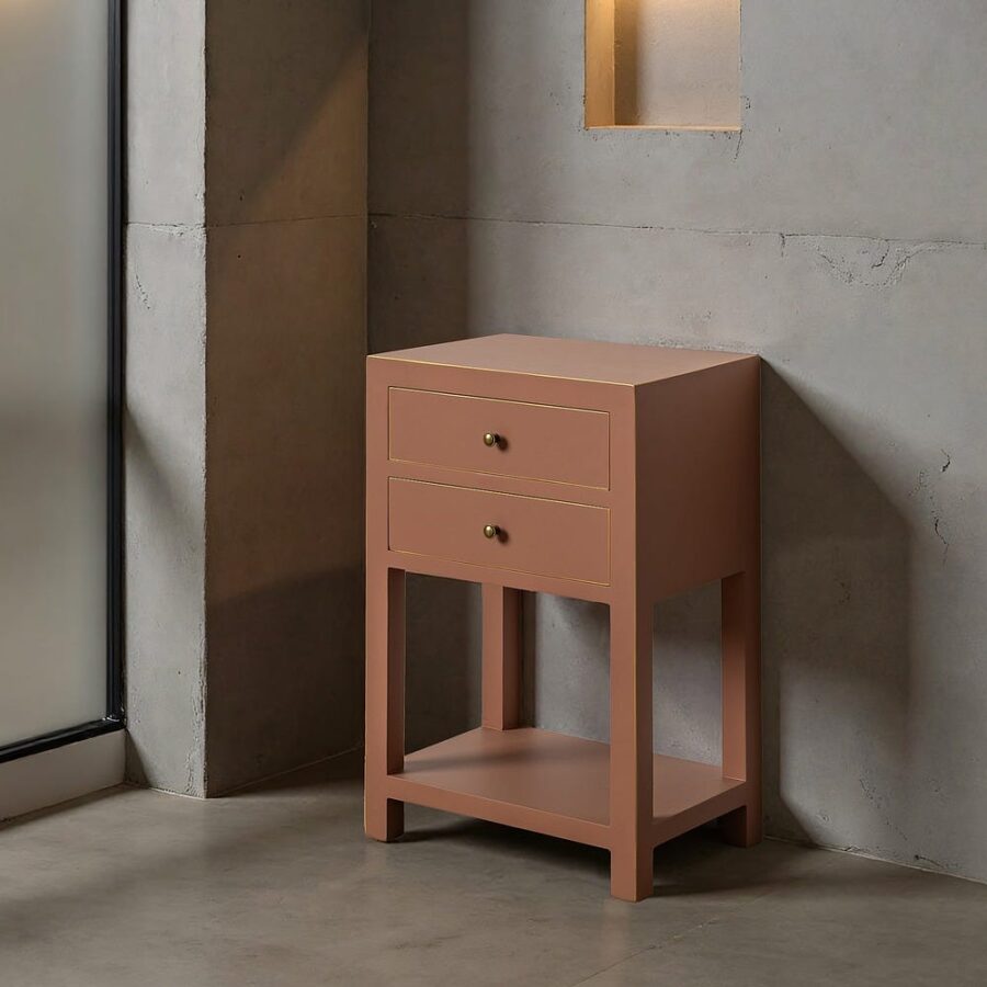 Chevet Terracotta Liseret Laiton Ixia 66cm