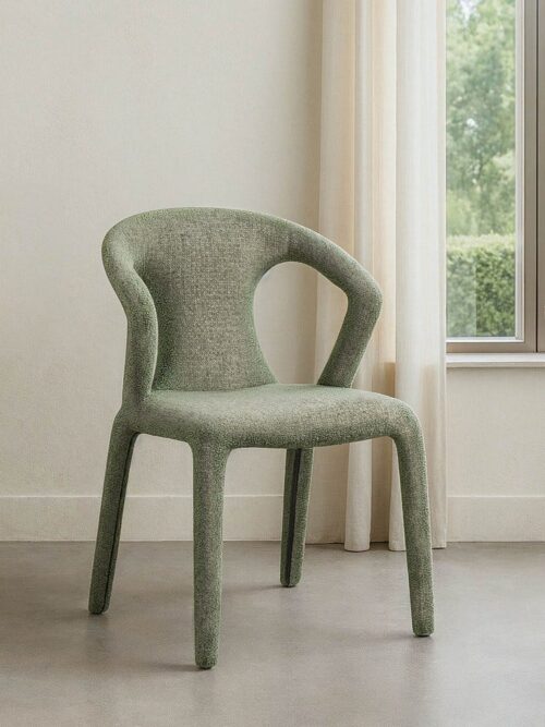 Chaise Marbré Vert Étoffe Ixia 52 cm