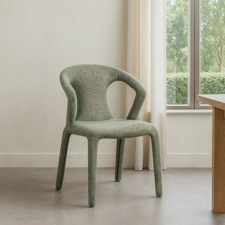 Chaise Marbré Vert Étoffe Ixia 52 cm
