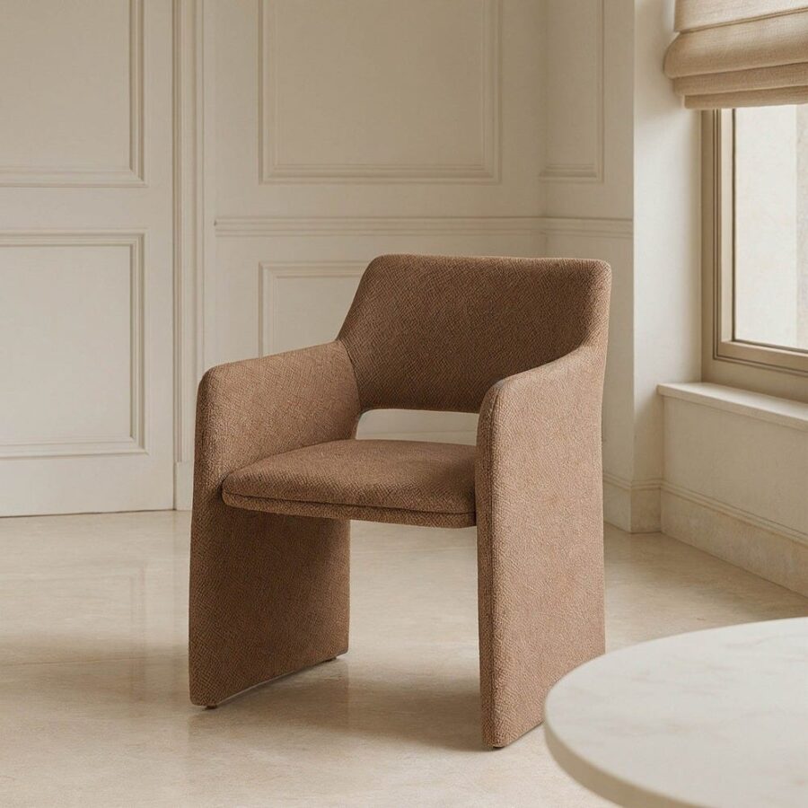 Chaise Marron Étoffe Ixia