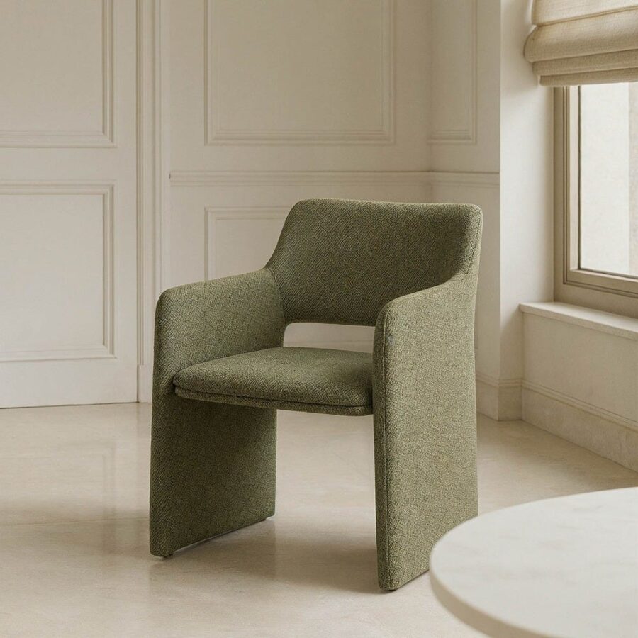 Chaise Vert Étoffe Ixia