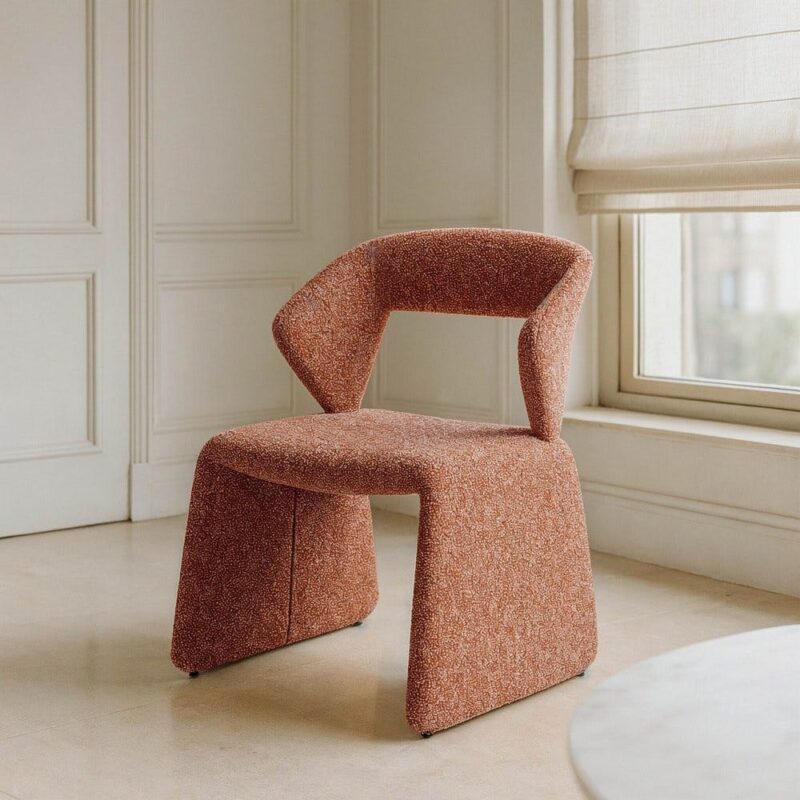 Chaise Saumon Étoffe Ixia