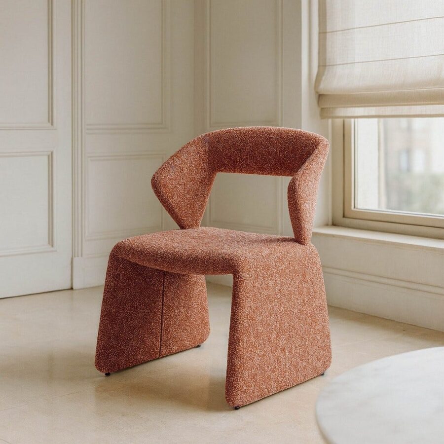 Chaise Saumon Étoffe Ixia