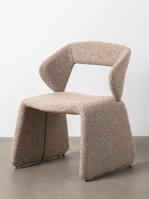 Chaise Beige Étoffe Ixia 59 cm