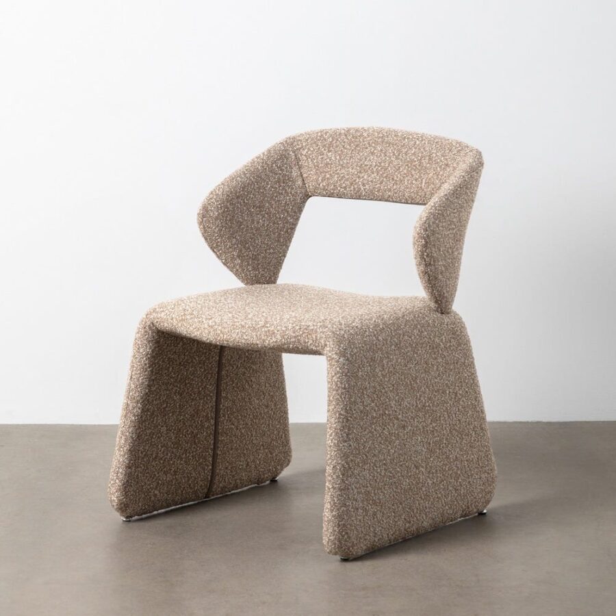 Chaise Beige Étoffe Ixia 59 cm