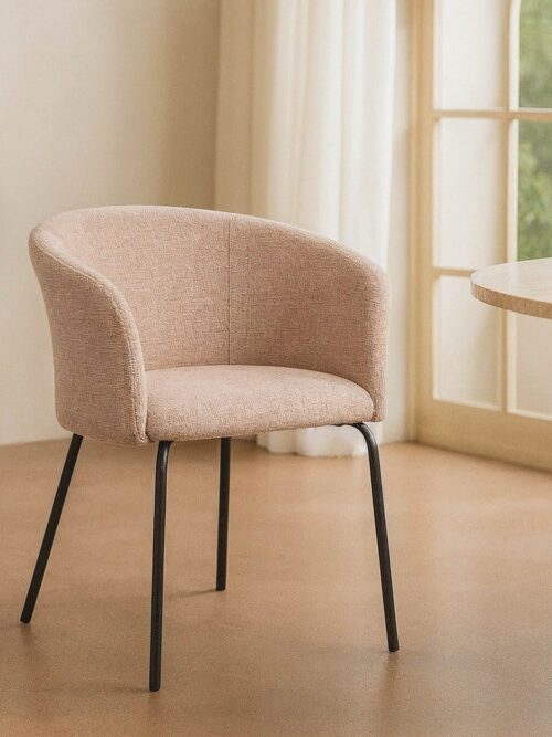 Chaise Rose Tissu-Métal Ixia 61 cm