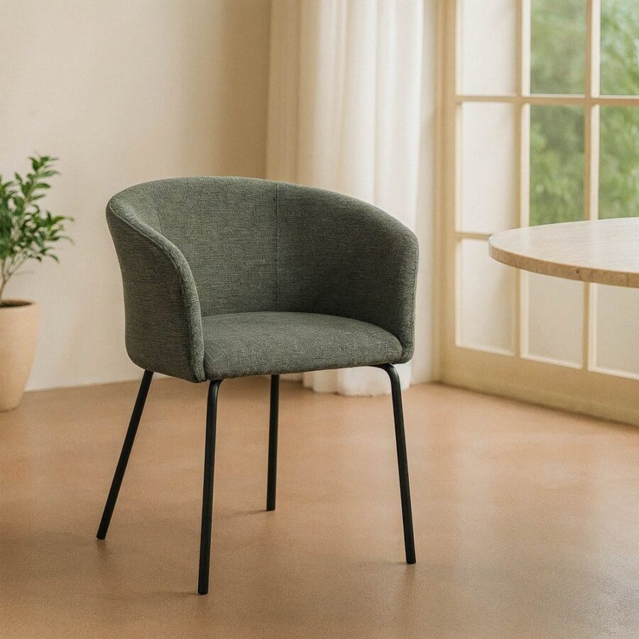 Chaise Vert Tissu-Métal Ixia 60 cm