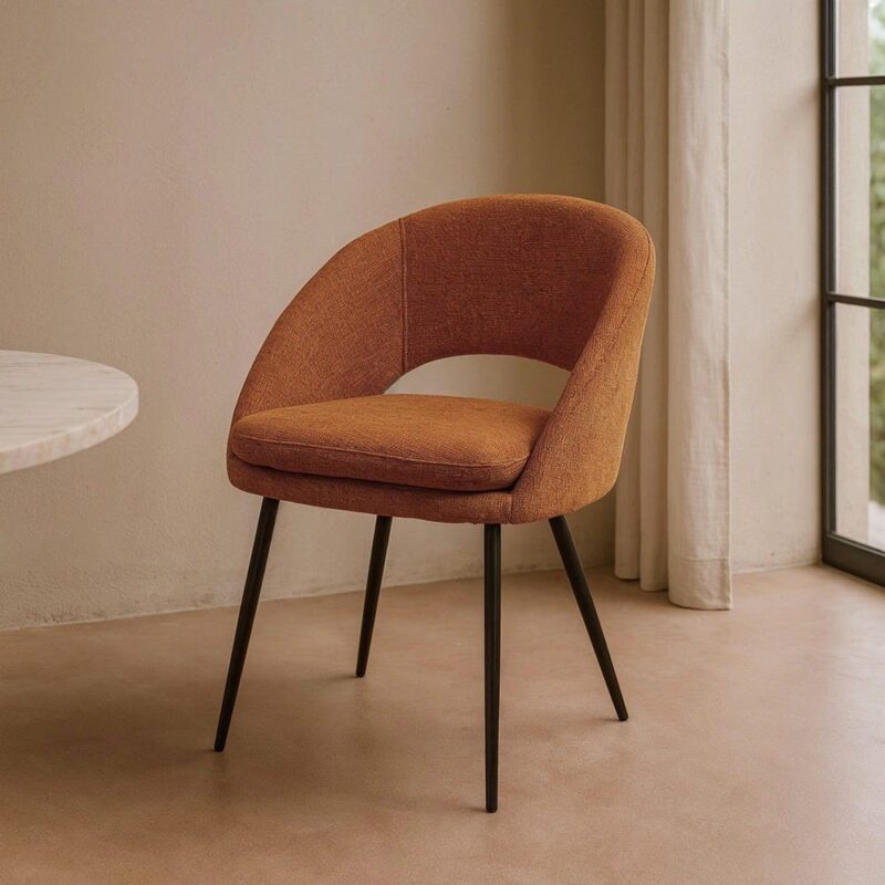 Chaise Citrouille Tissu-Métal Ixia 58 cm