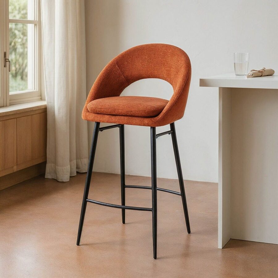 Tabouret Citrouille Tissu-Métal Ixia
