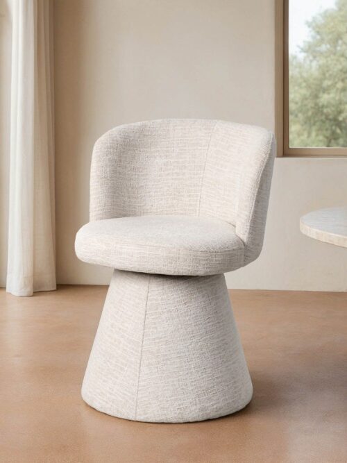 Chaise Crème Tissu Ixia