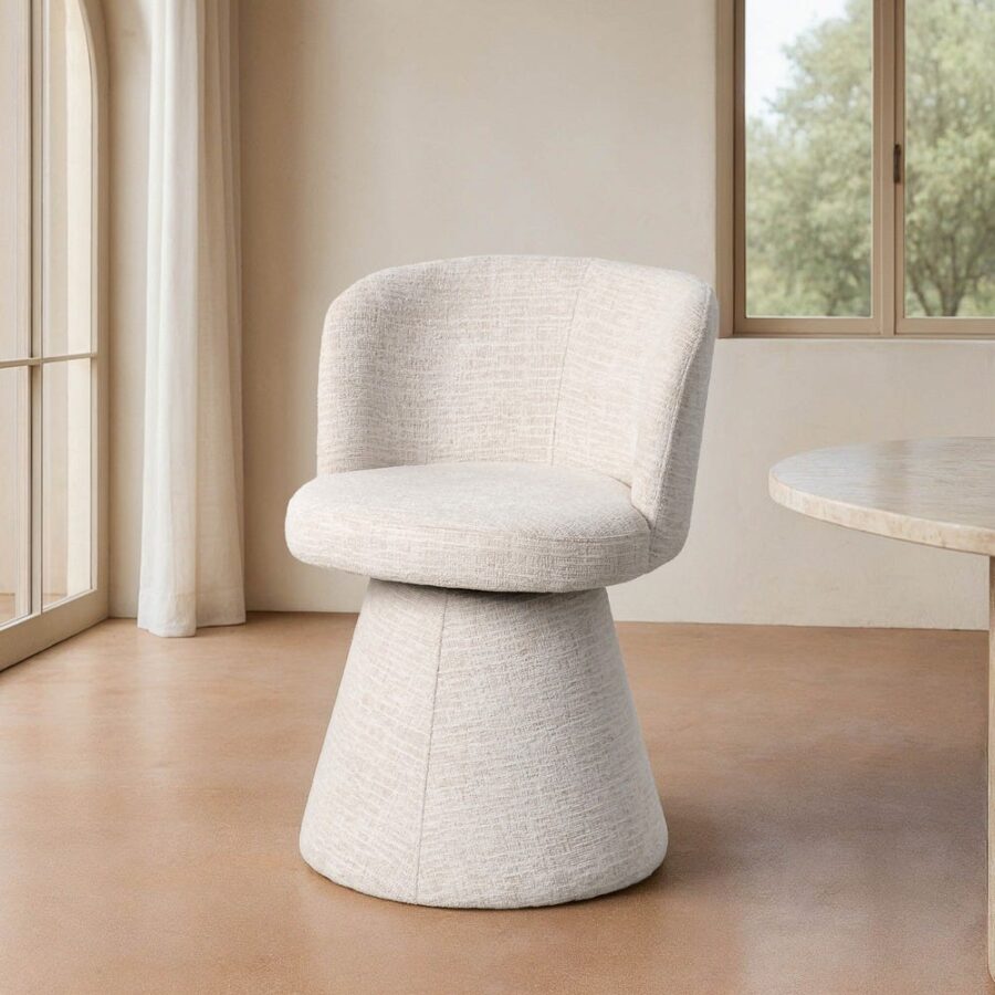 Chaise Crème Tissu Ixia