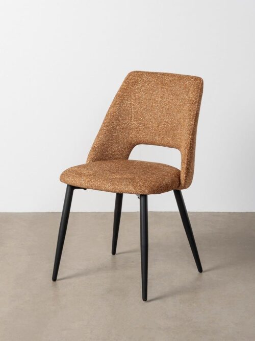 Chaise Marbré Tissu-Métal Ixia 50 cm