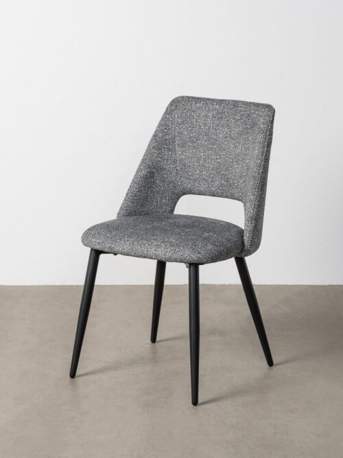 Chaise Marbré Vert Tissu-Métal Ixia 50 cm