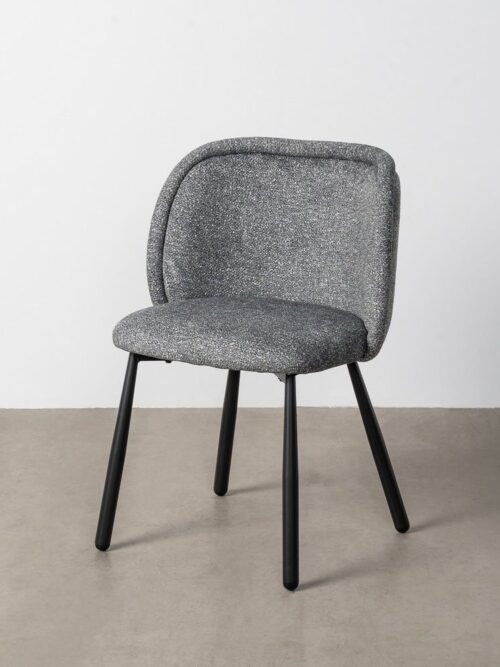 Chaise Marbré Vert Tissu-Métal Ixia 56 cm