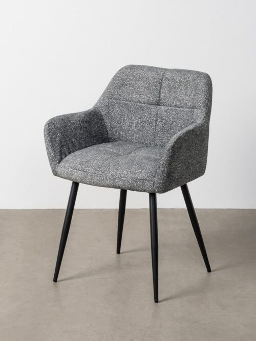 Chaise Marbré Vert Tissu-Métal Ixia 59 cm