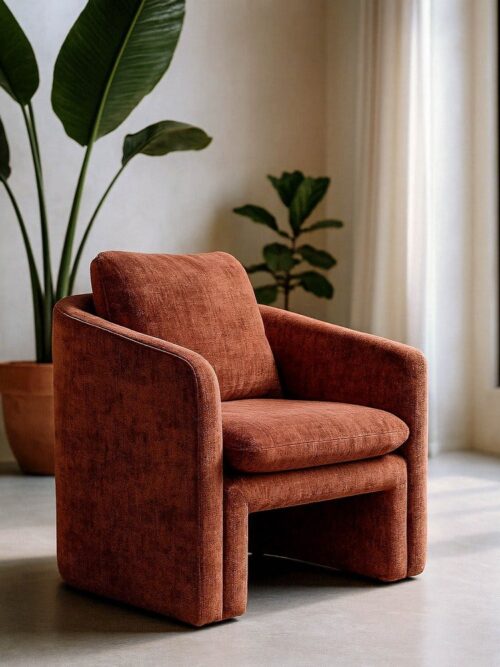Fauteuil Tuile Tissu-Bois Ixia