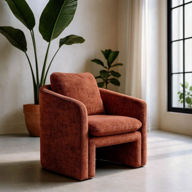 Fauteuil Tuile Tissu-Bois Ixia