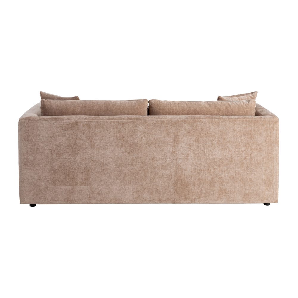 Canapé 3 Places Taupe Tissu-Bois Ixia – Image 4