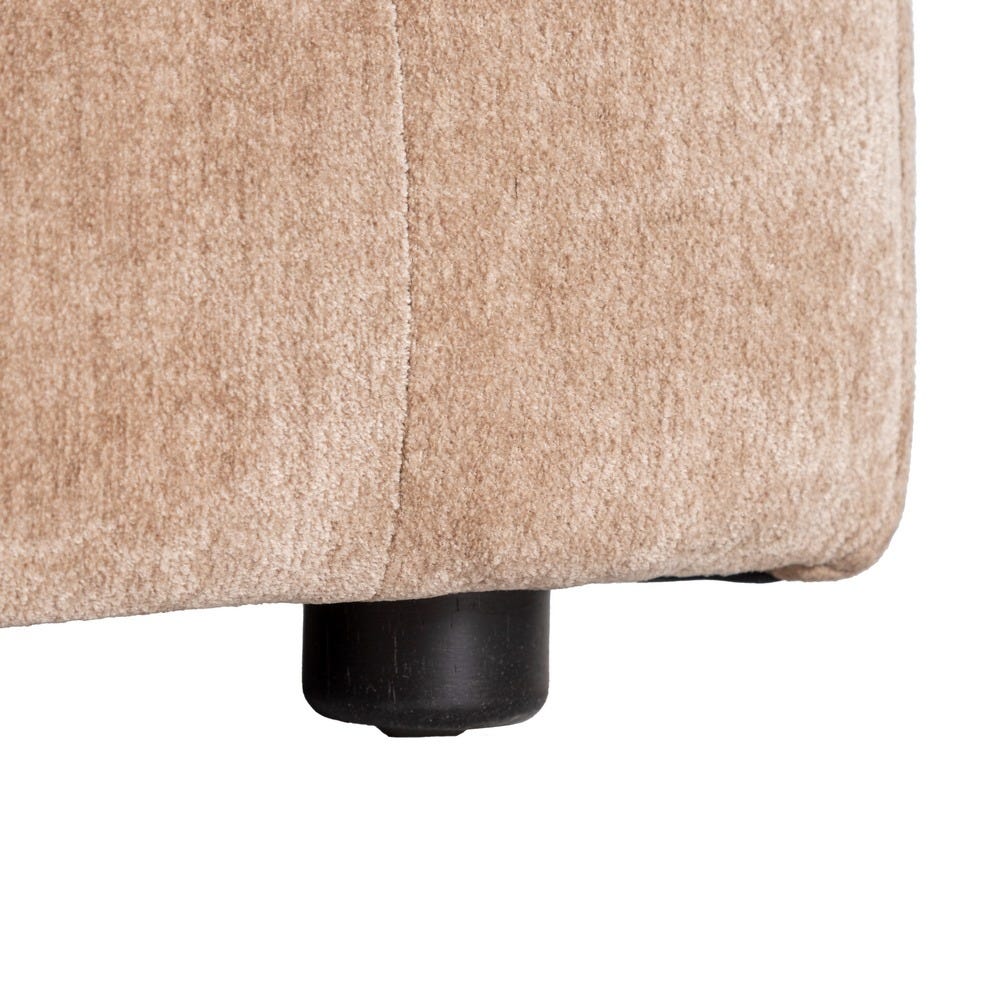 Canapé 3 Places Taupe Tissu-Bois Ixia – Image 8