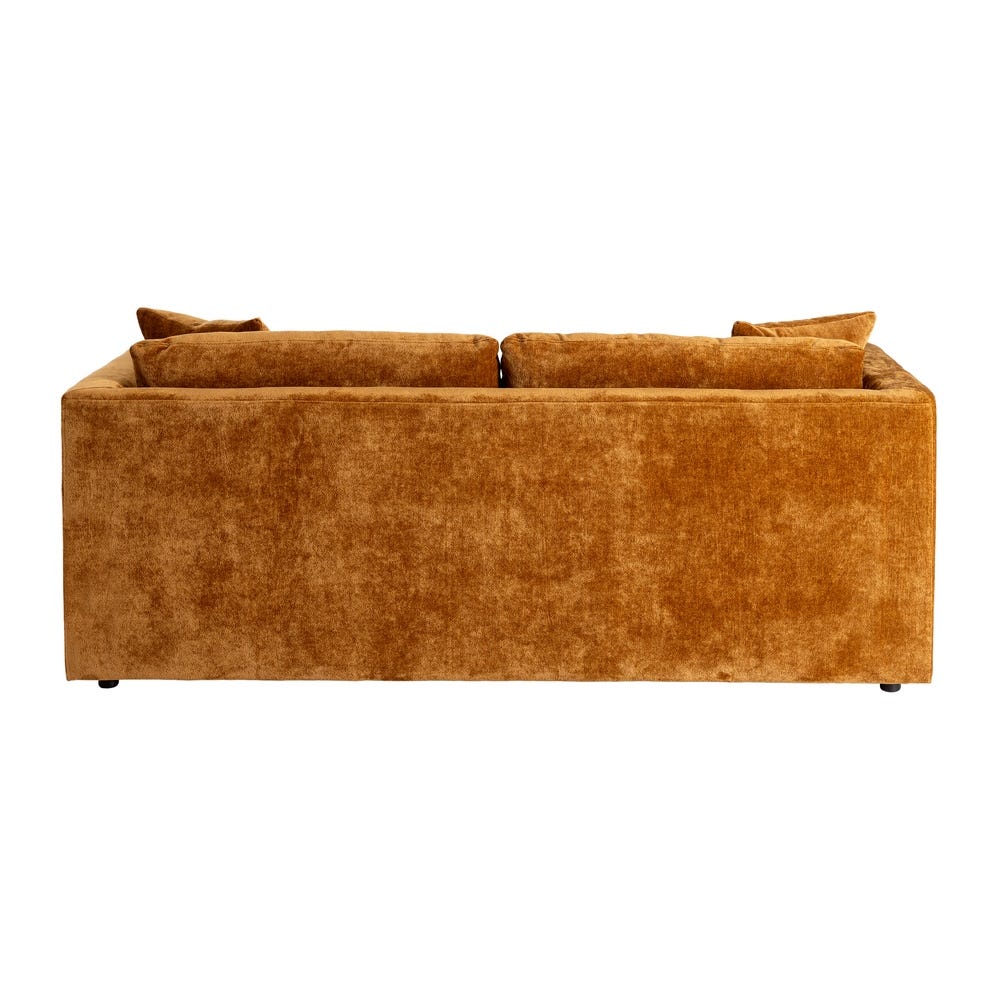 Canapé 3 Places Ocre Tissu-Bois Ixia 210 cm – Image 4