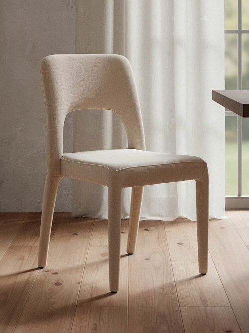 Chaise Empilable Crème Étoffe Ixia 47 cm
