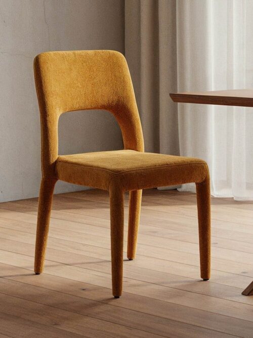 Chaise Empilable Moutarde Étoffe Ixia 47 cm