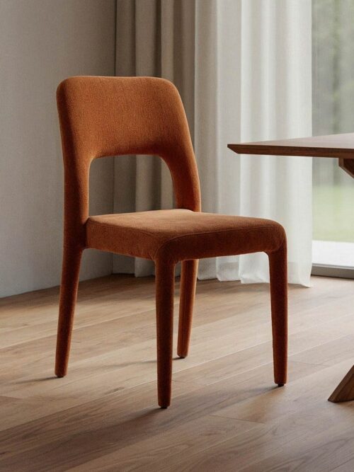 Chaise Empilable Marron Étoffe Ixia 47 cm