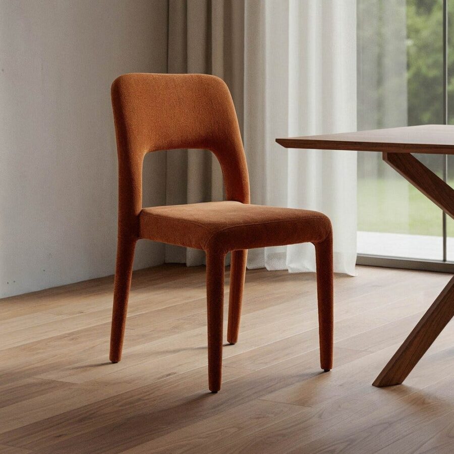 Chaise Empilable Marron Étoffe Ixia 47 cm