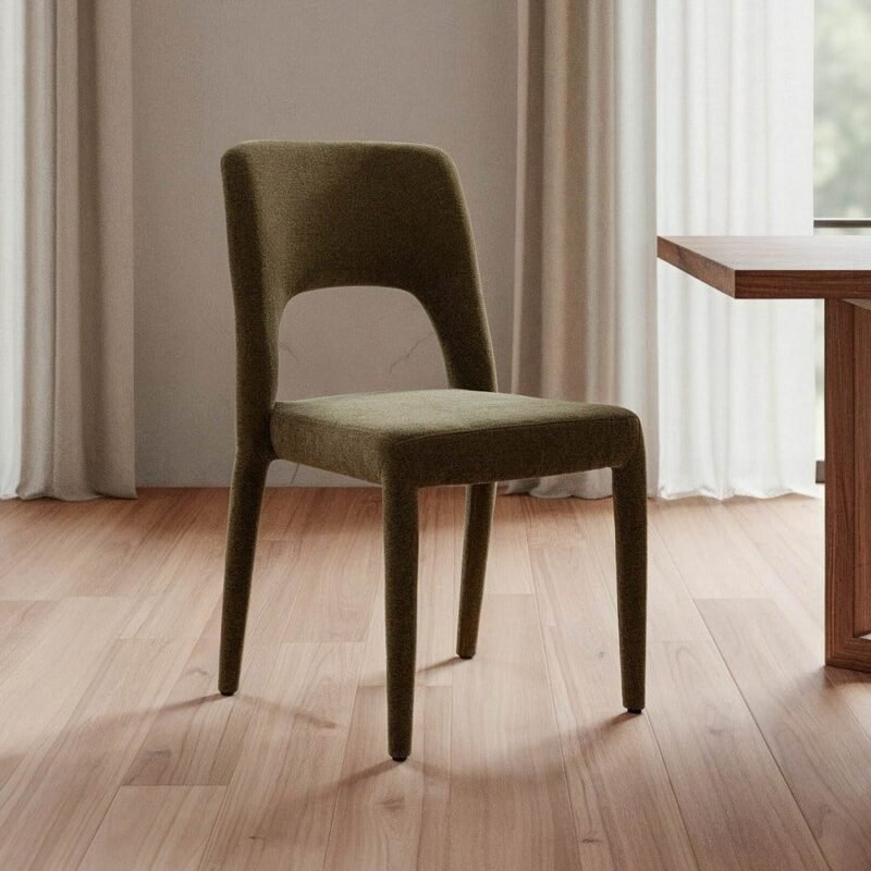 Lot de 4 : Chaise Empilable Vert Étoffe Ixia 47 cm