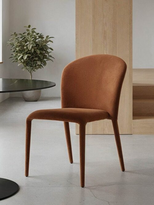 Chaise Empilable Marron Étoffe Ixia 50 cm