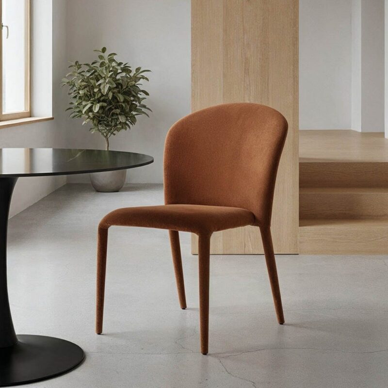 Chaise Empilable Marron Étoffe Ixia 50 cm