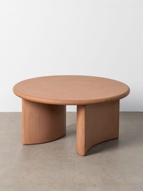 Table Basse Tuile Ciment Brutaliste Ixia 80cm