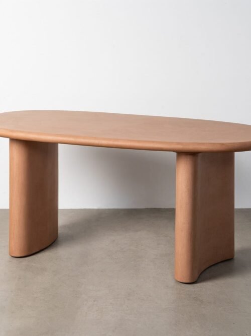 Table à Manger Terracotta Brutaliste Ixia 180cm