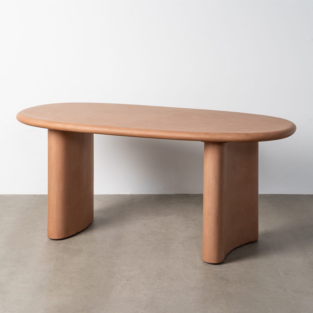 Table à Manger Terracotta Brutaliste Ixia 180cm