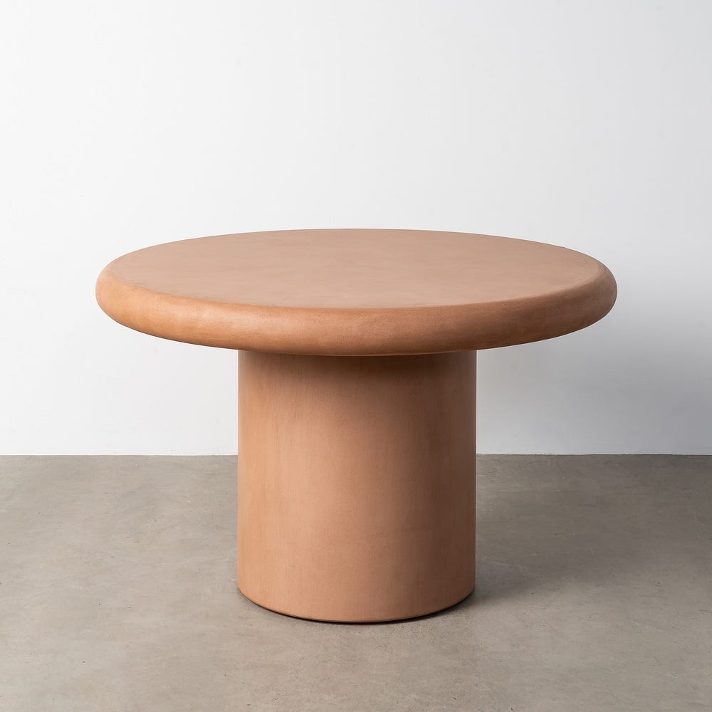 Table à Manger Tuile Ciment Brutaliste Ixia 120cm