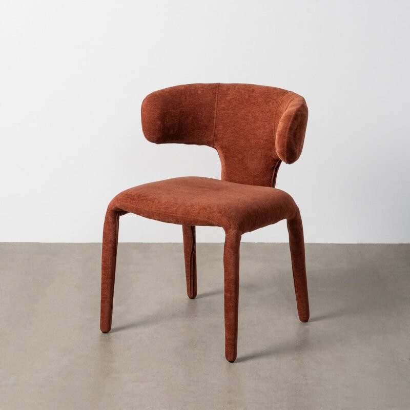 Lot de 2 : Chaise Tapissée Tissu Velouté Ixia 58 cm
